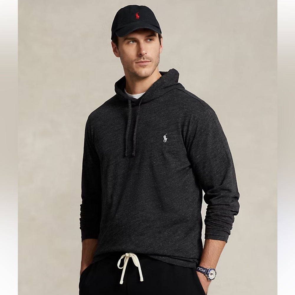 Ralph Lauren Charcoal Hooded Sweatshirt for Men